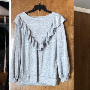 Jessakae Ruffle Sweatshirt/Sweater